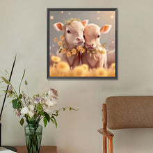 Load image into Gallery viewer, Two Calves 30*30CM(Canvas) Full Round Drill Diamond Painting
