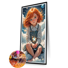 Load image into Gallery viewer, Cute Red-Haired Girl In The Clouds 40*80CM(Canvas) Full Round Drill Diamond Painting
