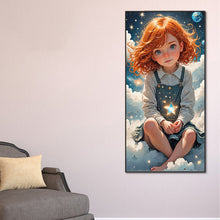 Load image into Gallery viewer, Cute Red-Haired Girl In The Clouds 40*80CM(Canvas) Full Round Drill Diamond Painting
