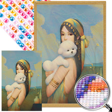 Load image into Gallery viewer, Girl Holding Puppy 40*60CM(Picture) Full AB Round Drill Diamond Painting
