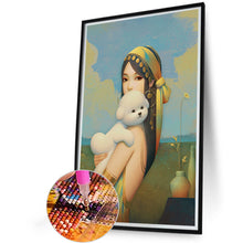 Load image into Gallery viewer, Girl Holding Puppy 40*60CM(Picture) Full AB Round Drill Diamond Painting
