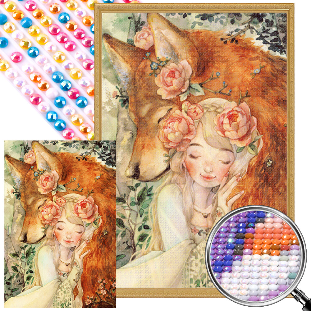 Beauty And The Beast 40*60CM(Picture) Full AB Round Drill Diamond Painting