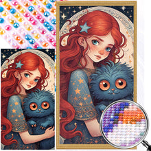 Load image into Gallery viewer, Red-Haired Girl And Little Monster 40*75CM(Picture) Full AB Round Drill Diamond Painting
