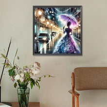 Load image into Gallery viewer, Girl Under The Rain At Dusk 30*30CM(Canvas) Full Round Drill Diamond Painting
