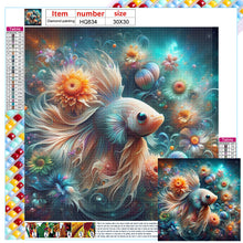 Load image into Gallery viewer, Betta In The Sea Of Flowers 30*30CM(Canvas) Full Square Drill Diamond Painting

