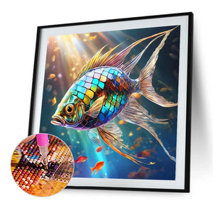 Colorful Lin Fish 30*30CM(Canvas) Full Square Drill Diamond Painting