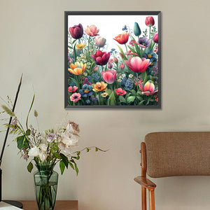 Spring Garden 30*30CM(Canvas) Full Round Drill Diamond Painting