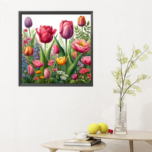 Spring Garden 30*30CM(Canvas) Full Round Drill Diamond Painting