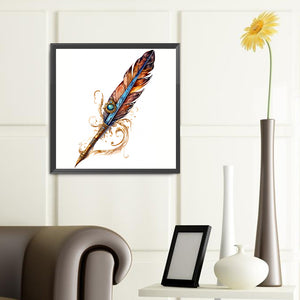 Feather 40*40CM(Canvas) Full Round Drill Diamond Painting