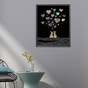Love Bunny 40*50CM(Canvas) Full Round Drill Diamond Painting