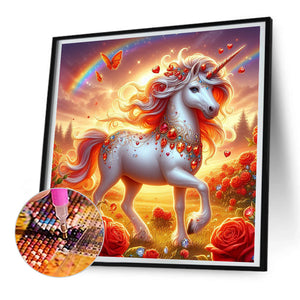 Unicorn 30*30CM(Canvas) Full Round Drill Diamond Painting