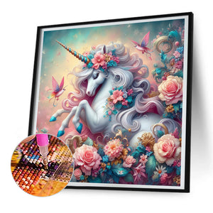 Unicorn 30*30CM(Canvas) Full Round Drill Diamond Painting