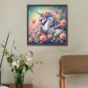 Unicorn 30*30CM(Canvas) Full Round Drill Diamond Painting