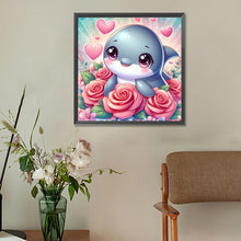 Load image into Gallery viewer, Dolphin 30*30CM(Canvas) Full Round Drill Diamond Painting
