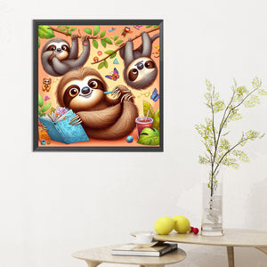 Sloth 30*30CM(Canvas) Full Round Drill Diamond Painting