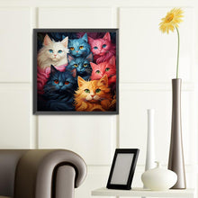 Load image into Gallery viewer, Colorful Cats 40*40CM(Canvas) Full Round Drill Diamond Painting

