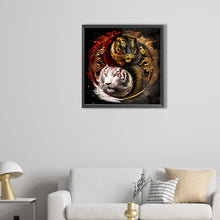 Load image into Gallery viewer, Tiger Yin Yang Diagram 40*40CM(Picture) Full AB Round Drill Diamond Painting
