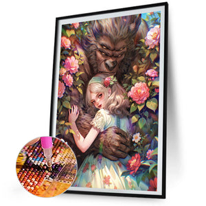 Beauty And The Beast 40*60CM(Picture) Full AB Round Drill Diamond Painting
