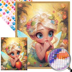 Blonde Elf Girl 40*50CM(Picture) Full AB Round Drill Diamond Painting