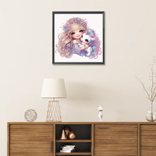 Load image into Gallery viewer, Pink Girl Unicorn 30*30CM(Canvas) Partial Special Shaped Drill Diamond Painting
