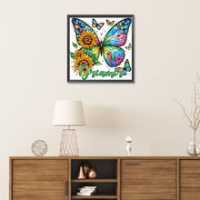 Load image into Gallery viewer, Sunflower Butterfly 30*30CM(Canvas) Partial Special Shaped Drill Diamond Painting
