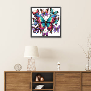 Butterfly 30*30CM(Canvas) Partial Special Shaped Drill Diamond Painting
