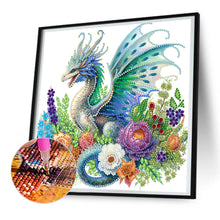 Load image into Gallery viewer, Flower Dragon 30*30CM(Canvas) Partial Special Shaped Drill Diamond Painting
