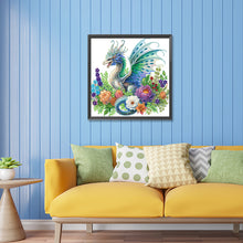 Load image into Gallery viewer, Flower Dragon 30*30CM(Canvas) Partial Special Shaped Drill Diamond Painting
