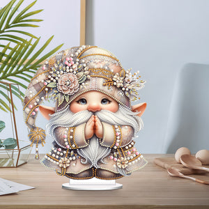 Special Shape Single-Side Acrylic Gnome Desktop Diamond Art Kit for Home Decor