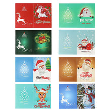 Load image into Gallery viewer, Christmas Greeting Cards DIY 5D Diamond Painting Set Xmas Gift (8pcs)
