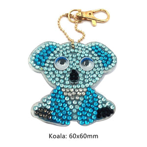 DIY Keychain Hand Made Diamond Painting Full Drill Pendants Art Crafts (Koala)