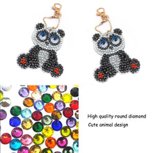 Load image into Gallery viewer, DIY Keychain Hand Made Diamond Painting Full Drill Pendants Art Crafts (Panda)
