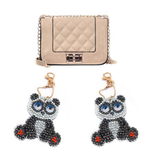 Load image into Gallery viewer, DIY Keychain Hand Made Diamond Painting Full Drill Pendants Art Crafts (Panda)
