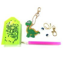 Load image into Gallery viewer, 6pcs DIY Diamond Painting Bag Pendant Cartoon Dinosaur Keychain for Decor (G)
