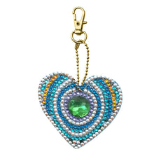 Load image into Gallery viewer, 5pcs DIY Full Special Shaped Love Heart Diamond Painting Keychain Pendant
