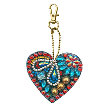 Load image into Gallery viewer, 5pcs DIY Full Special Shaped Love Heart Diamond Painting Keychain Pendant
