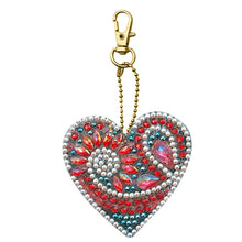 Load image into Gallery viewer, 5pcs DIY Full Special Shaped Love Heart Diamond Painting Keychain Pendant
