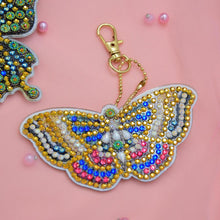 Load image into Gallery viewer, 5pcs DIY Special Shaped Full Drill Butterfly Diamond Painting Keychain Kits
