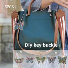 Load image into Gallery viewer, 5pcs DIY Special Shaped Full Drill Butterfly Diamond Painting Keychain Kits
