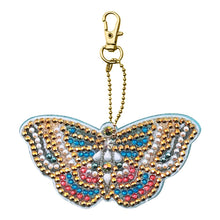 Load image into Gallery viewer, 5pcs DIY Special Shaped Full Drill Butterfly Diamond Painting Keychain Kits
