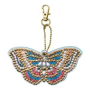 5pcs DIY Special Shaped Full Drill Butterfly Diamond Painting Keychain Kits
