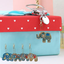 Load image into Gallery viewer, 5pcs DIY Full Special Shaped Diamond Painting Elephant Keyring Keychains
