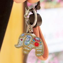 Load image into Gallery viewer, 5pcs DIY Full Special Shaped Diamond Painting Elephant Keyring Keychains
