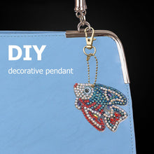 Load image into Gallery viewer, 5pcs DIY Cartoon Fish Diamond Painting Keyring Cross Stitch Keychain Decor
