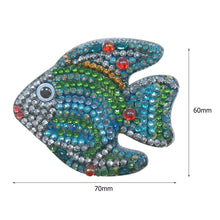 Load image into Gallery viewer, 5pcs DIY Cartoon Fish Diamond Painting Keyring Cross Stitch Keychain Decor
