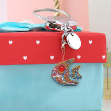 Load image into Gallery viewer, 5pcs DIY Cartoon Fish Diamond Painting Keyring Cross Stitch Keychain Decor
