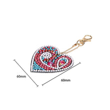 Load image into Gallery viewer, 5pcs/set DIY Love Heart Full Drill Special Shaped Diamond Painting Keychain
