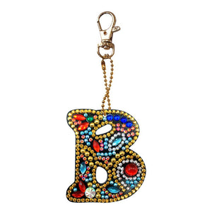 1pcs Diamond Keychains Hanging Ornament DIY Phone Bag Charm Decor (B)