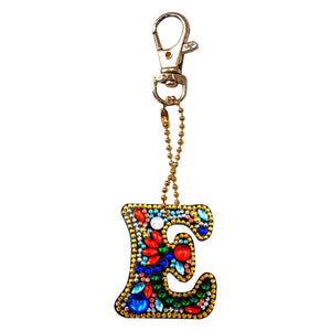 1pcs Diamond Keychains Hanging Ornament DIY Phone Bag Charm Decor (E)