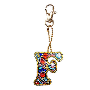 1pcs Diamond Keychains Hanging Ornament DIY Phone Bag Charm Decor (F)